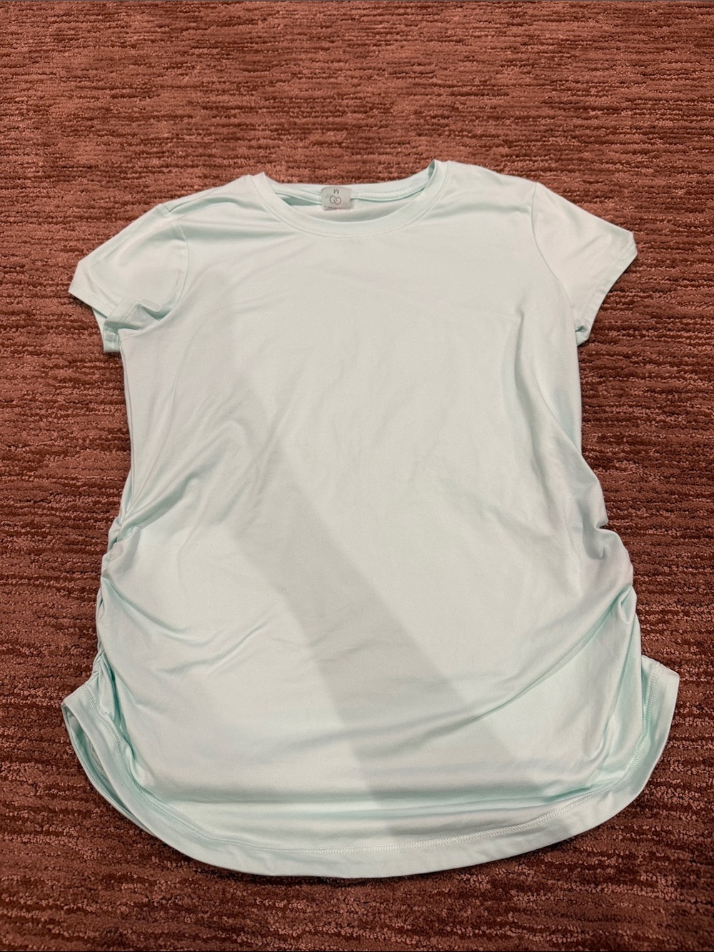 Women's Short Sleeve Crew Neck Tee in Mint Blue